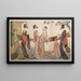 Araibari, washing and stretching of the fabric - Kitagawa Utamaro — framed artwork on a wall