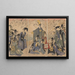 Casquettes et grues - Kitagawa Utamaro — framed artwork on a wall