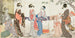 Drying and Stretching Fabric - Kitagawa Utamaro — artwork view