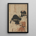 Serviette Tenuzui - Kitagawa Utamaro — framed artwork on a wall