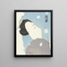 L'héroïne Umekawa dans la neige - Kitano Tsunetomi — framed artwork on a wall