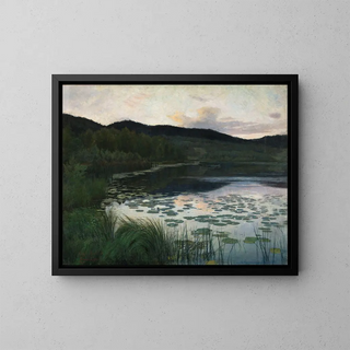Summer Night Painting - Kitty Kielland — framed artwork on a wall