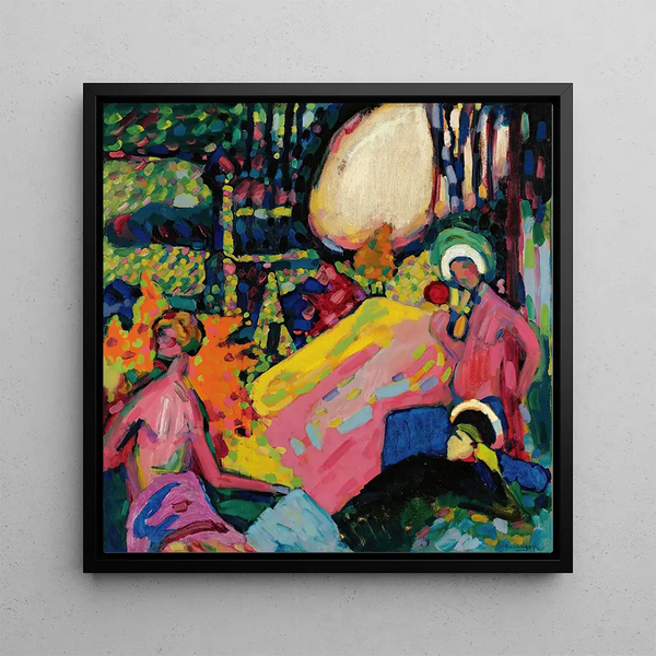 Klang white - Wassily Kandinsky — framed artwork on a wall