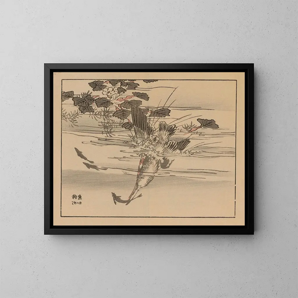 Bairei gafu, plate 13 - Kono Bairei — framed artwork on a wall