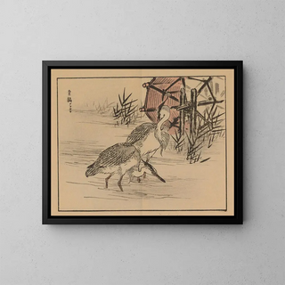 Bairei gafu, plate 35 - Kono Bairei — framed artwork on a wall