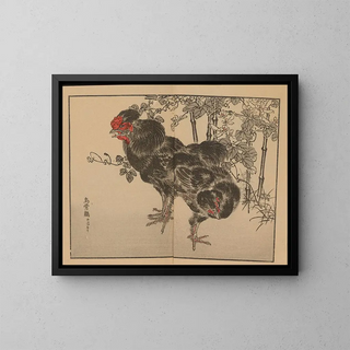 Bairei gafu, plate 41 - Kono Bairei — framed artwork on a wall