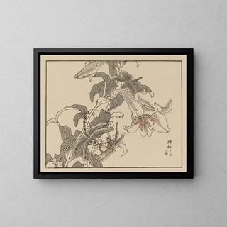 Bairei gafu, plate 52 - Kono Bairei — framed artwork on a wall