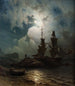 Moonlight on the Norwegian coast - Knud Baade — artwork view