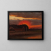 L'Elbe at sunset - Knud Baade — framed artwork on a wall