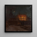 Winter Evening in Dresden - Knud Baade — framed artwork on a wall