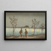 Night on the Sumida River - Kobayashi Kiyochika — framed artwork on a wall
