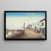 Sunrise from Yorozubashi Bridge - Kobayashi Kiyochika — framed artwork on a wall