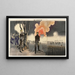 The fall of Chinchow fort - Kobayashi Kiyochika — framed artwork on a wall