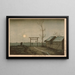 The Sanctuary Tar Inari in the Rice Fields of Asakusa - Kobayashi Kiyochika — framed artwork on a wall