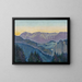 View of the Rax from the Mautner von Markhof villa at dusk - Koloman Moser — framed artwork on a wall