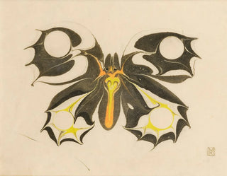 Butterfly Painting - Koloman Moser — artwork view