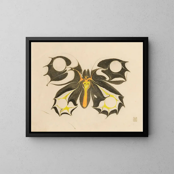Butterfly Painting - Koloman Moser — framed artwork on a wall