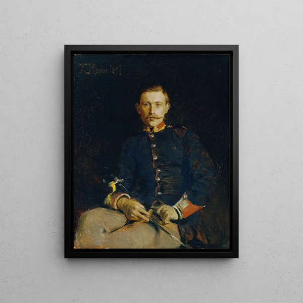 Franz Dangl in uniform - Koloman Moser — framed artwork on a wall
