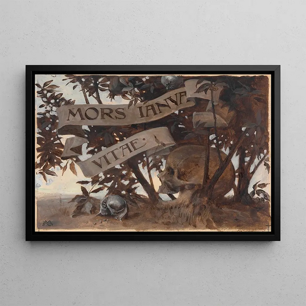 Mors Janua Vitae La mort est la porte de la vie - Koloman Moser — framed artwork on a wall