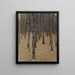 Forest of conifers under the snow - Koloman Moser — framed artwork on a wall
