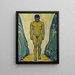 Young nude man standing between rocks - Koloman Moser — framed artwork on a wall