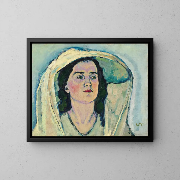 Unknown Girl - Koloman Moser — framed artwork on a wall