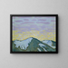 Snow-capped Mountain Peaks at Twilight - Koloman Moser — framed artwork on a wall