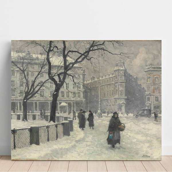 Reproduction of the painting Kongens Nytorv, Copenhagen in Winter - Paul Fischer