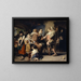 Pestalozzi painting with the orphans of Stans - Konrad Grob — framed artwork on a wall