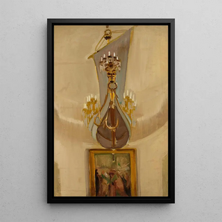 Fragment of the interior of the Saint-Pierre-et-Saint-Paul Church in Vilnius - Konrad Krzyżanowski — framed artwork on a wall