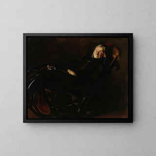 Portrait Painting of Pelagia Witosawska - Konrad Krzyżanowski — framed artwork on a wall