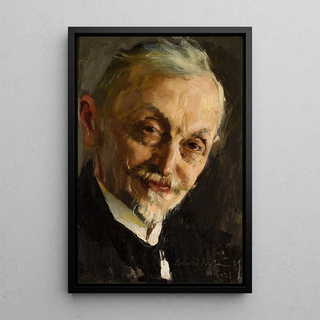 Portrait of Dr. Kazimierz Mazaraki - Konrad Krzyżanowski — framed artwork on a wall