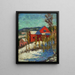 Landscape with Houses - Konrad Mägi — framed artwork on a wall