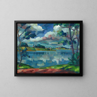 Church of Saadjärv - Konrad Mägi — framed artwork on a wall