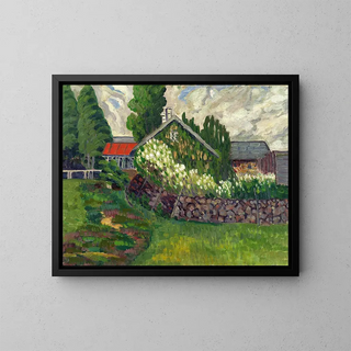 Landscape of Taluma - Konrad Mägi — framed artwork on a wall