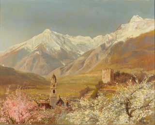 View of Meran in Spring - Konrad Petrides — artwork view