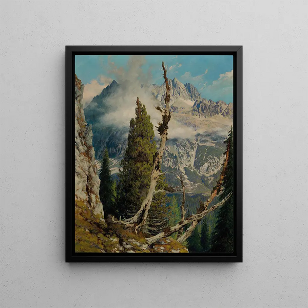 View of the High Tatras Rysy - Konrad Petrides — framed artwork on a wall