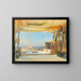 View of the Sphinx and the Pyramids of Giza - Konrad Petrides — framed artwork on a wall