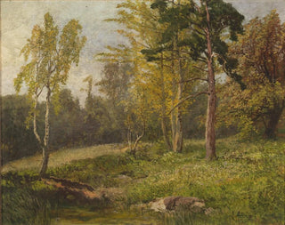 Forest landscape painting - Konrad Petrides — artwork view
