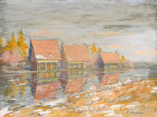 Riverbank Datcha - Konstantin Alexeïevitch Korovine — artwork view