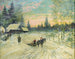 Young woman on a sled moving away from a hunter - Konstantin Alexeïevitch Korovine — artwork view