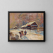Celebrators in front of the tavern - Konstantin Alexeïevitch Korovine — framed artwork on a wall