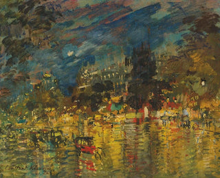 Boulevard parisien la nuit - Konstantin Alexeïevitch Korovine — artwork view