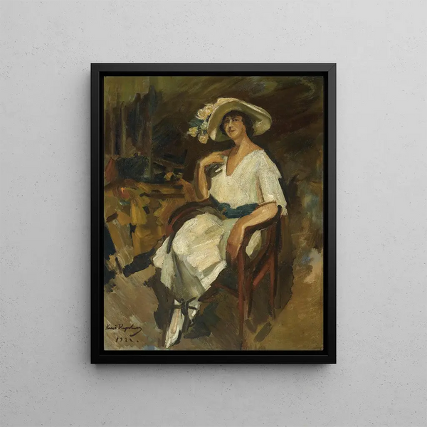 Portrait of Madame Maria Rubin - Konstantin Alexeïevitch Korovine — framed artwork on a wall