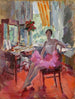 Portrait of the ballerina Vera Trefilova - Konstantin Alexeïevitch Korovine — artwork view