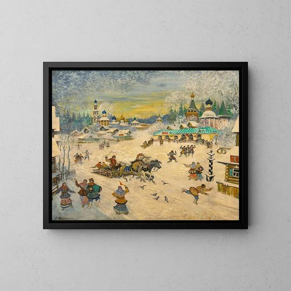 Place du village - Konstantin Alexeïevitch Korovine — framed artwork on a wall