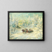 Troika dans la neige - Konstantin Alexeïevitch Korovine — framed artwork on a wall