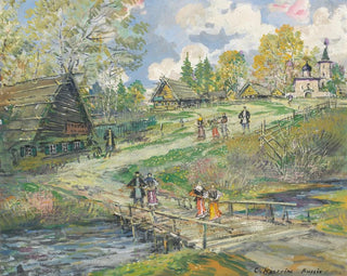 Village Scene - Konstantin Alexeïevitch Korovine — artwork view
