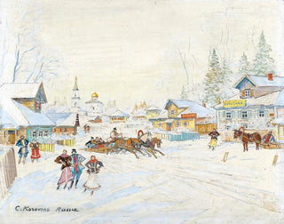 Winter Landscape Painting - Konstantin Alexeïevitch Korovine — artwork view