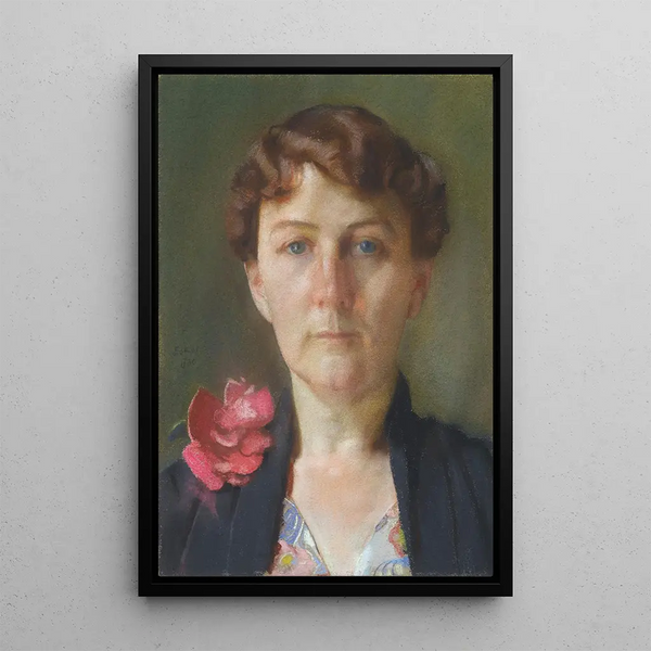 Portrait of a Lady - Konstantin Andreevich Somov — framed artwork on a wall